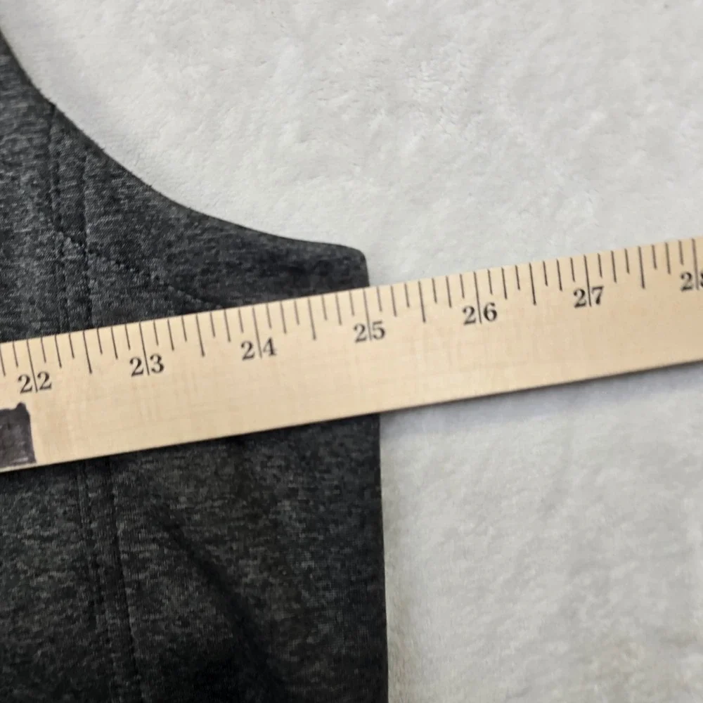 The North Face Windwall Vest Mens XL Charcoal‎ Grey Full Zip Co. Logo